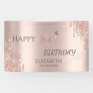 Banderoles Elégante Parties scintillant Rose Gold Drips 80e a