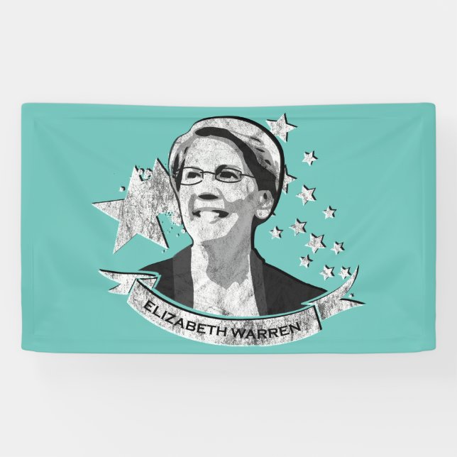 Banderoles Elizabeth Warren Star Banner (Horizontal)