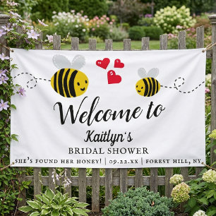 Banderoles Elle a trouvé sa douche de mariée abeille à miel d