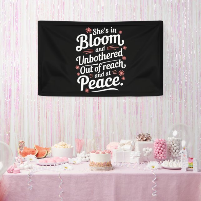 Banderoles Elle est en fleur et ne s’embêtent pas de sa porté (Fête)