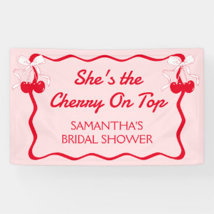 Banderoles Elle est la cerise sur le gâteau shower de mariag