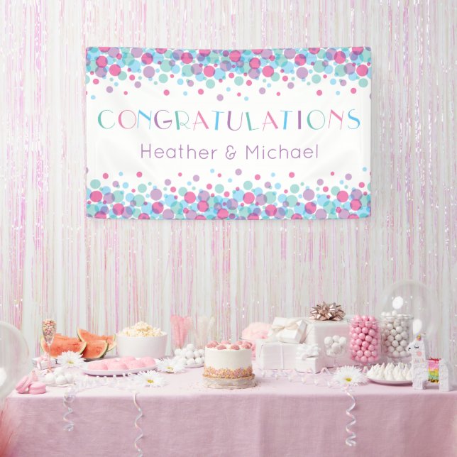 Banderoles Elle est prête à faire des Baby showers Pois (Fête)
