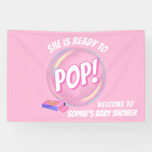 Banderoles Elle est prête à faire éclater du chewing-gum Baby