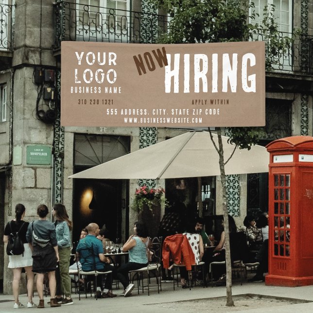 Banderoles Embauche De Charme Rustique Kraft Papier (Créateur téléchargé)