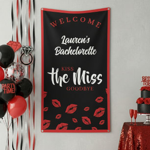 Banderoles Embrassez la demoiselle d'adieu Bachelorette Party