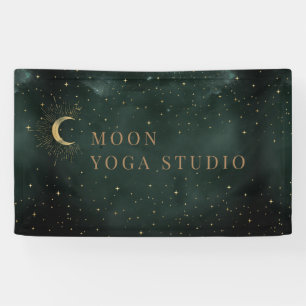 Banderoles Emerald Moon Stars Midnight Blue Banner