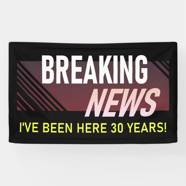 Banderoles Employé : 30 ans d'ancienneté (Horizontal)