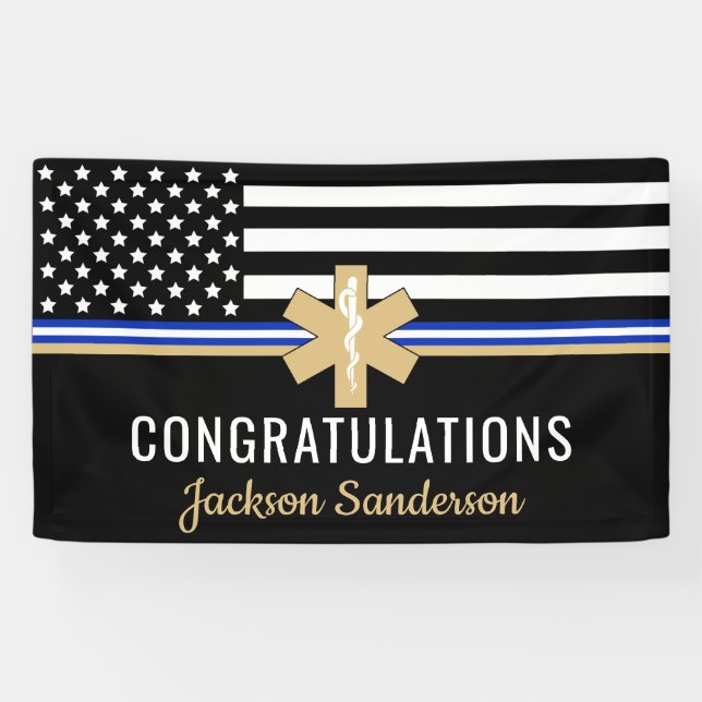 Banderoles EMS First Responder Ligne blanche Indicateur de re (Horizontal)