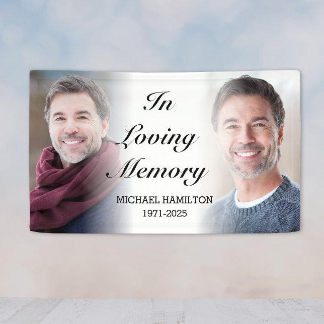 Banderoles En mémoire d'amour Photo personnalisée (In Loving Memory Personalized Memorial Photo Banner
)