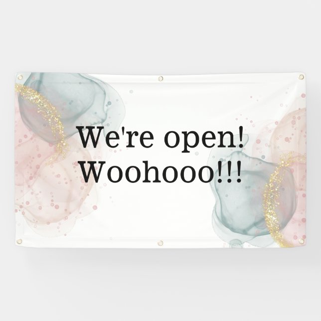 Banderoles En plein air, nous sommes un signe ouvert (Horizontal)