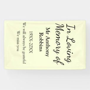Banderoles En souvenir affectueux de nom souvenir funéraire