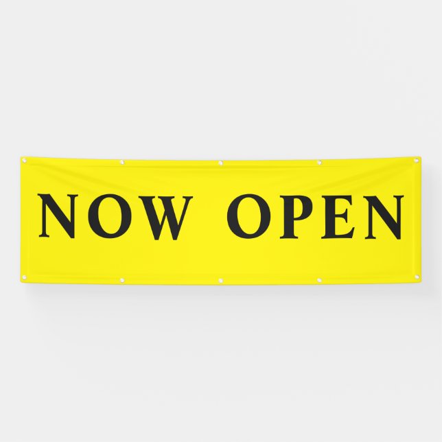Banderoles En vente maintenant ouvert Jaune 8f (Horizontal)