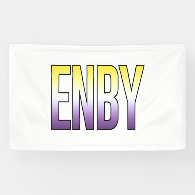 Banderoles ENBY - Non binaire (Horizontal)