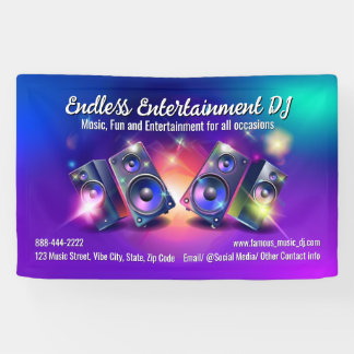 Banderoles Enceintes Dj Musique De Fête Deejay DJs Disc Jocke