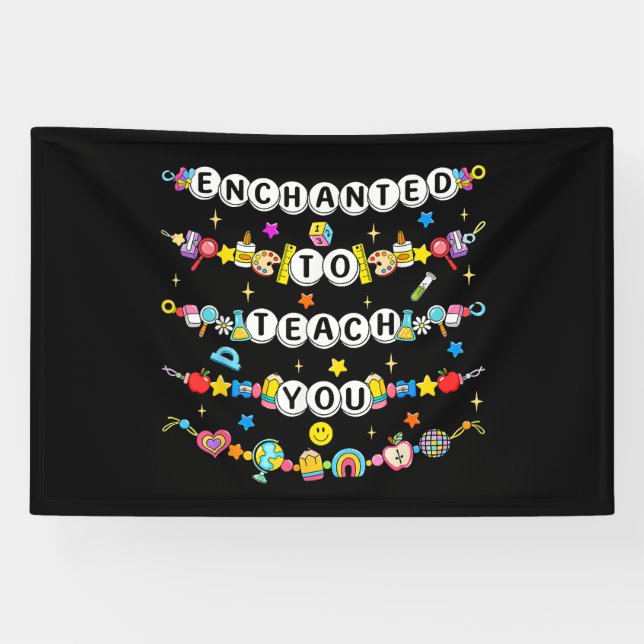 Banderoles Enchanté de vous enseigner Professeur Drôle  (Horizontal)