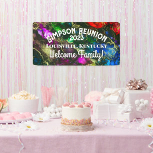 Banderoles Encre d'alcool psychédélique Peinture Abstraite