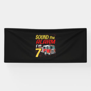 Banderoles Enfant Fire Truck 7e anniversaire fête cadeau pomp