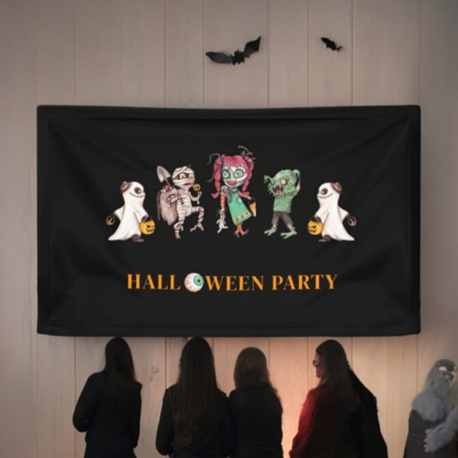 Banderoles Enfants halloween éffrayant (halloween party banner )