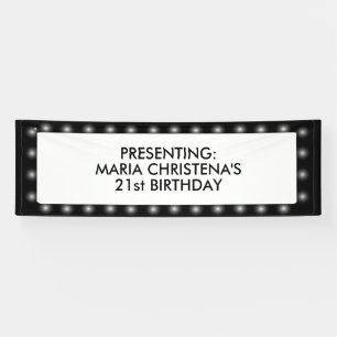 Banderoles Enseigne 2,5' de théâtre de Hollywood x 8'