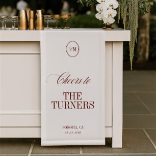 Banderoles Enseigne de bar en terracotta 'Cheers' pour mariag