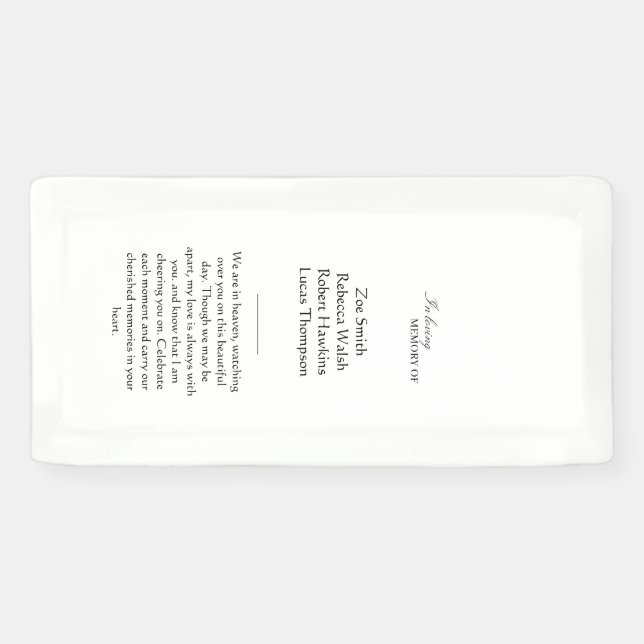 Banderoles Enseigne de tissu commémorative réservée personnal (Horizontal)