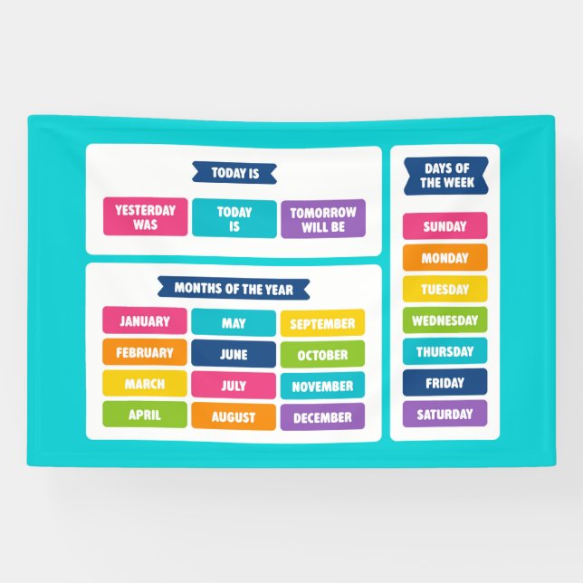 Banderoles Ensemble de calendrier mignon Kawaii (Horizontal)
