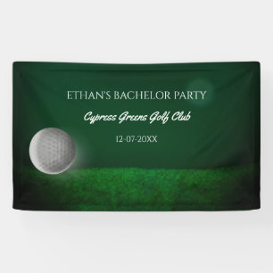 Banderoles Enterrement de vie de garçon de golfeur - Balle de