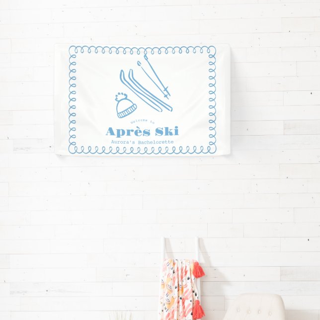 Banderoles Enterrement de vie de jeune fille Après Ski hivern (Insitu)