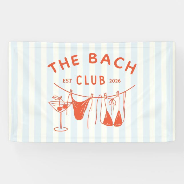 Banderoles Enterrement de vie de jeune fille cocktail orange  (Horizontal)