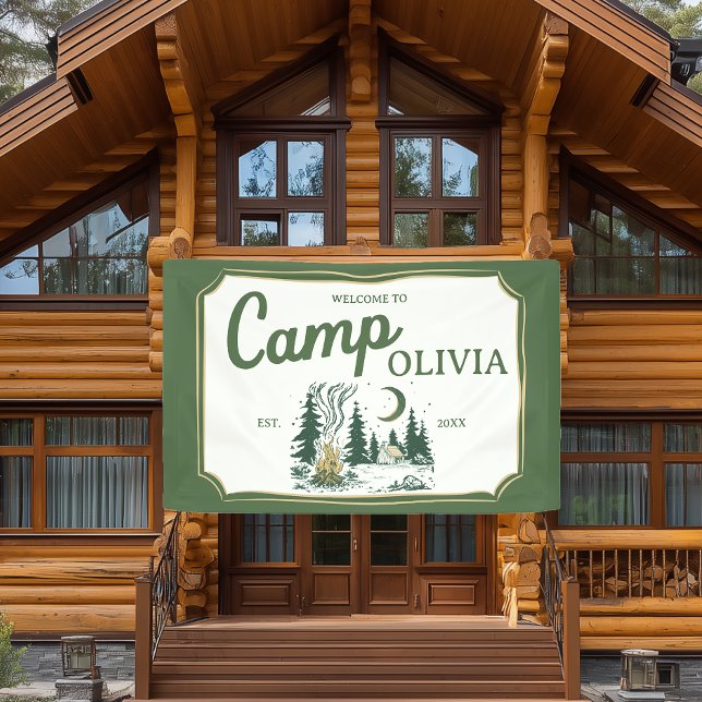 Banderoles Enterrement de vie de jeune fille personnalisé au  (camp bachelorette banner, bachelorette welcome banner, camping bachelorette decor, personalized part)