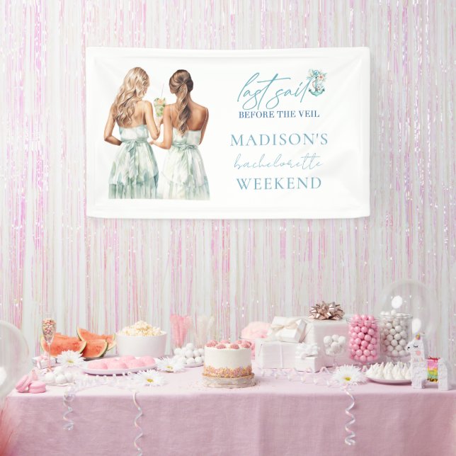 Banderoles Enterrement de vie de jeune fille personnalisé en  (Fête)