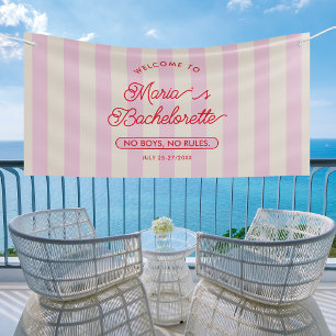 Banderoles Enterrement de Vie de Jeune Fille Rose Moderne Bie