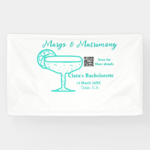 Banderoles enterrement de vie de jeune fille Turquoise Margs 