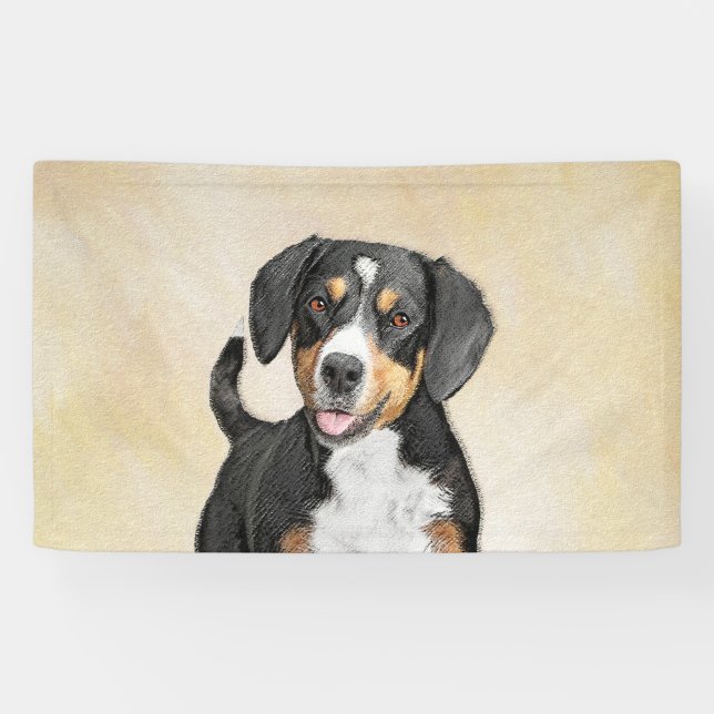 Banderoles Entlebucher Mountain Dog Peinture - Art original (Horizontal)