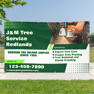 Banderoles Entrepreneur d'abattage d'arbres Arboriste Raveuse