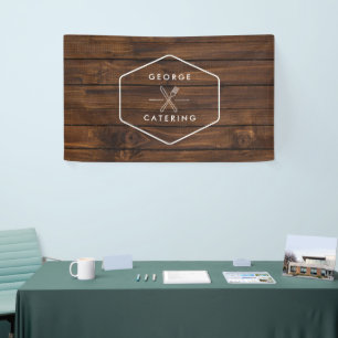 Banderoles Entreprise de catering Logo Fourchette Couteau Cro