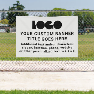 Banderoles Entreprise de logo commercial gris Marque d'extéri