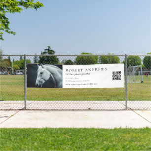 Banderoles Entreprise équestre QR Code Pet Photographie