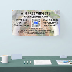 Banderoles Entreprise QR Code lumière photo personnalisée Pro