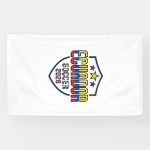 Banderoles Équateur Football 2026 Football Gras Typographie P