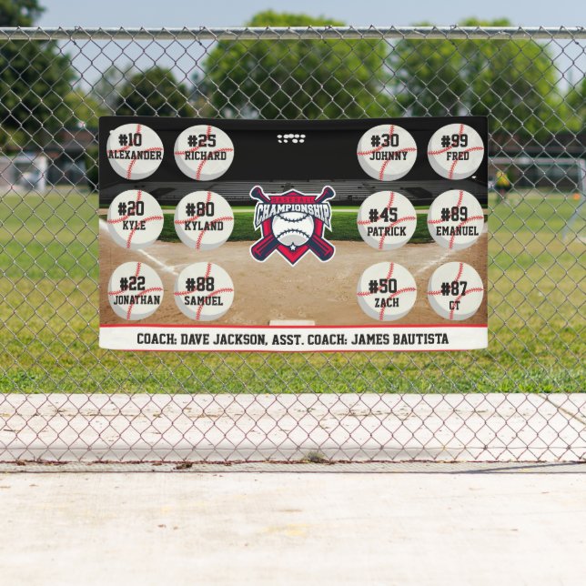 Banderoles Équipe de baseball (En situation)