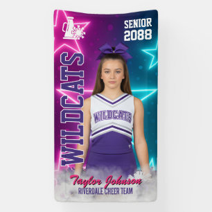 Banderoles Équipe de Cheer Sports Photo Star de Cheerleading 