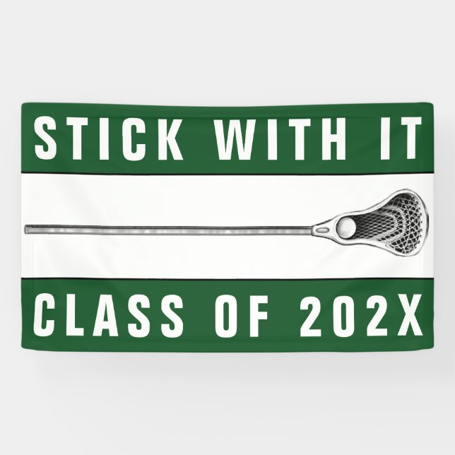 Banderoles Équipe de crosse Green 2025 (Horizontal)
