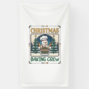 Banderoles Équipe de pâtisserie de Noël Bonhomme de neige Che