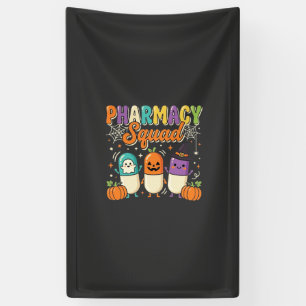 Banderoles Équipe de pharmacie Halloween Ghost Pills Design_1