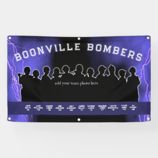 Banderoles Équipe sportive de baseball violet Dugout Banner