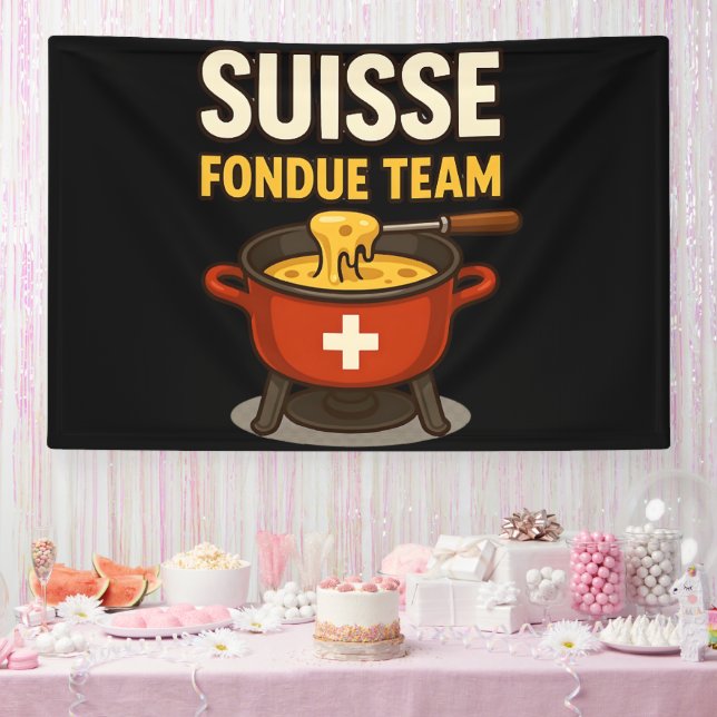 Banderoles équipe suisse de fondue (Fête)