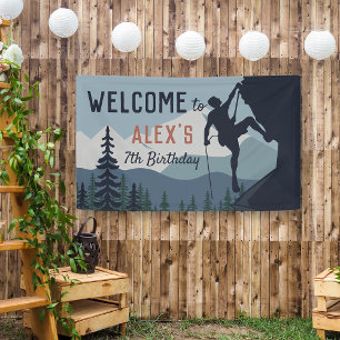 Banderoles Escalade rock personnalisée Accueil d'anniversaire