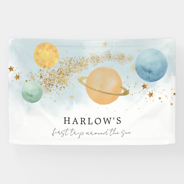 Banderoles Espace extra-atmosphérique Premier voyage autour d (Horizontal)