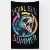 Été de fille sauvage Opossum Tie Dye Raton laveur